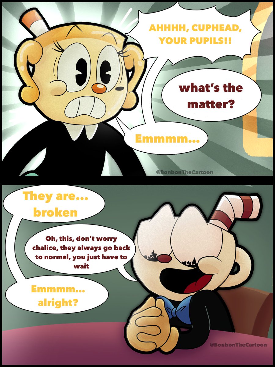 bonbon_cartoon's tweet photo. Otro comic cupchal ❤️💛
#cuphead #cupheadshow #mschalice #cupchal https://t.co/wMsKP9ldI7