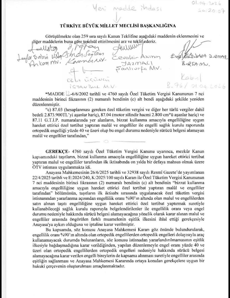 GozuSpor's tweet photo. Anayasa Mahkemesi tarafından iptal edilen ÖTV Kanunu'nun ilgili maddesi, mecliste kabul edilen yeni düzenlemeyle hukuki eşitlik ilkesi gözetilerek yeniden yürürlüğe girmiştir. #perşembe https://t.co/bSA0lalJ9g