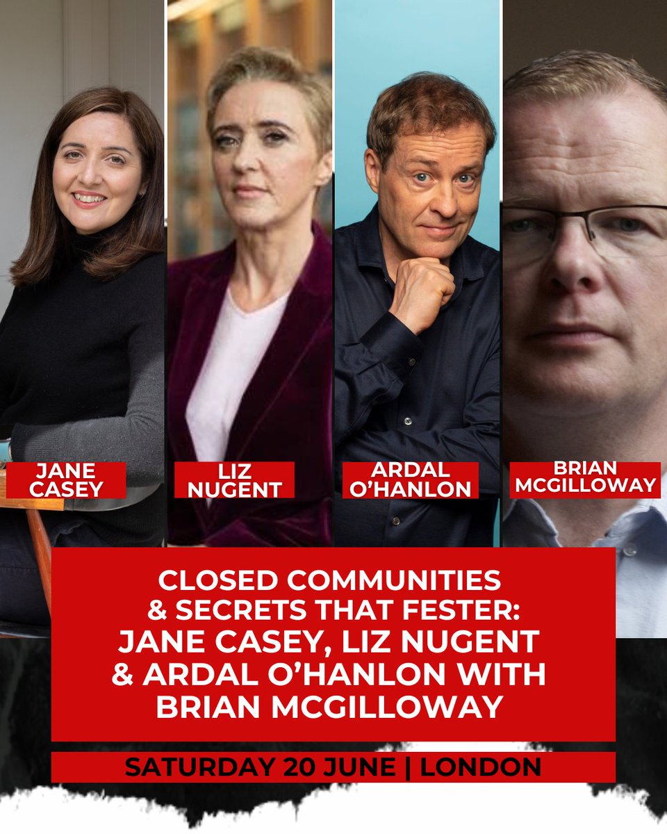 CapitalCrime1's tweet photo. Only at #CapitalCrime26: Closed Communities and Secrets That Fester 🤫  Jane Casey, Liz Nugent &amp; Ardal O’Hanlon join Brian McGilloway to uncover why Ireland’s closed communities make the perfect setting for crime fiction.

Secure your tickets now: https://t.co/hNCZ6DsvQl https://t.co/fq8TLxMT4V