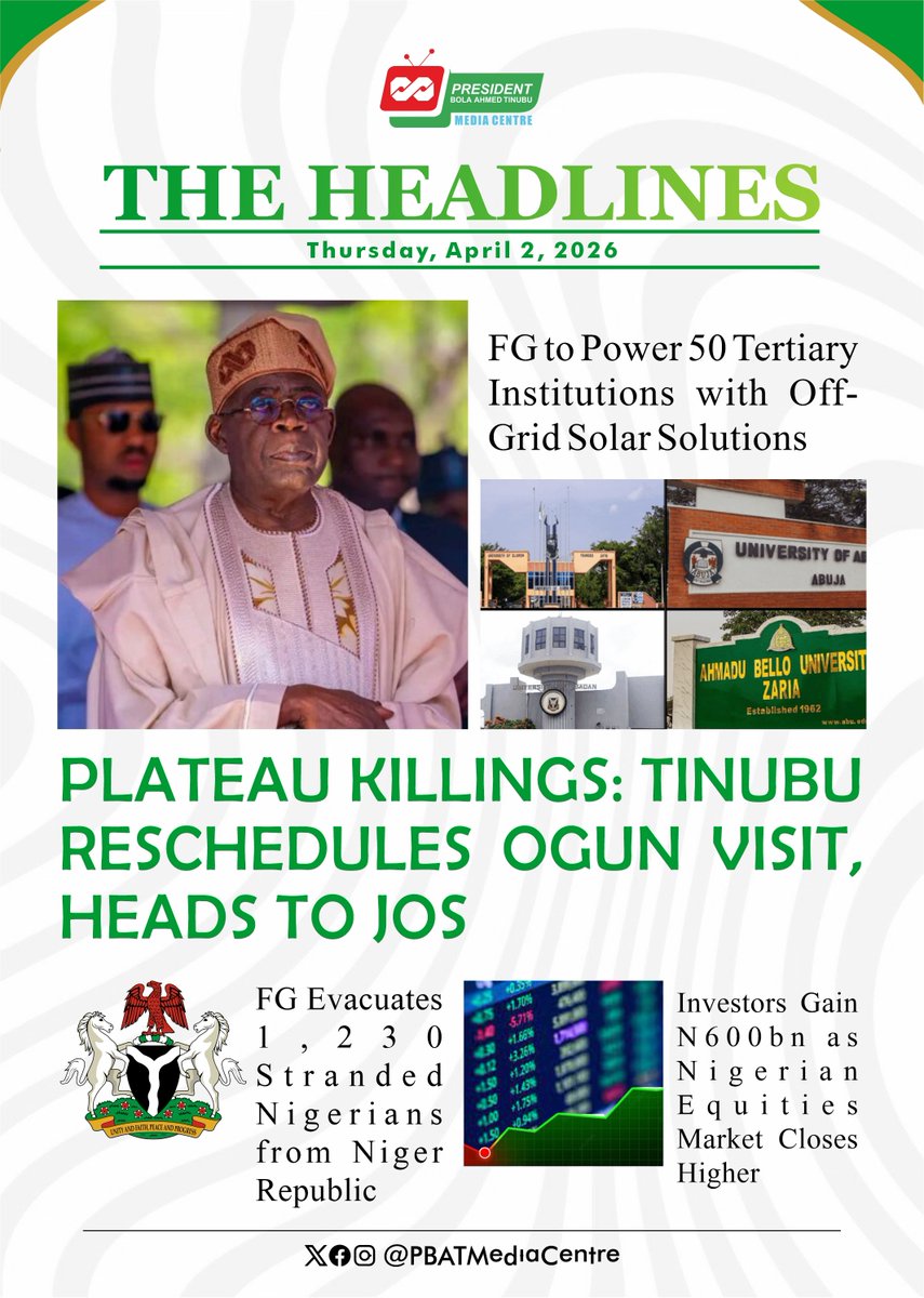 President Bola Ahmed Tinubu Media Centre tweet media