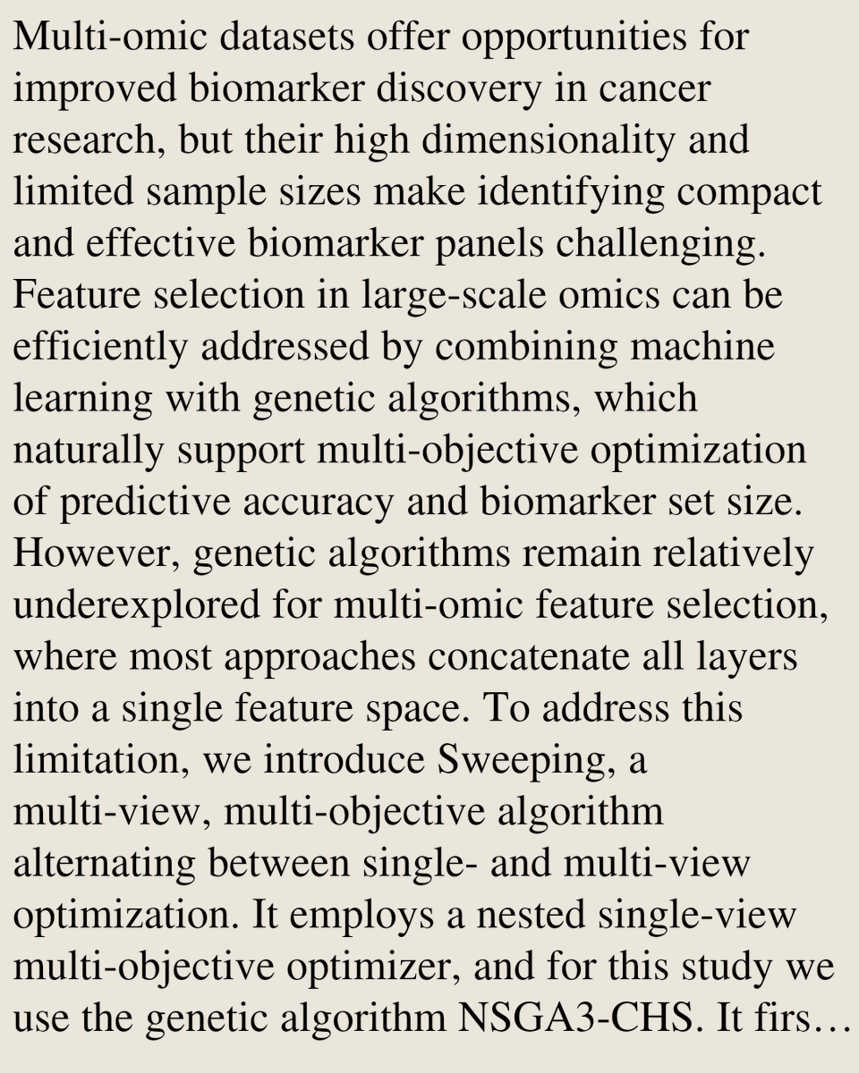 Omic Feature Genetic algorithms for multi-omic feature selection: a comparative ...