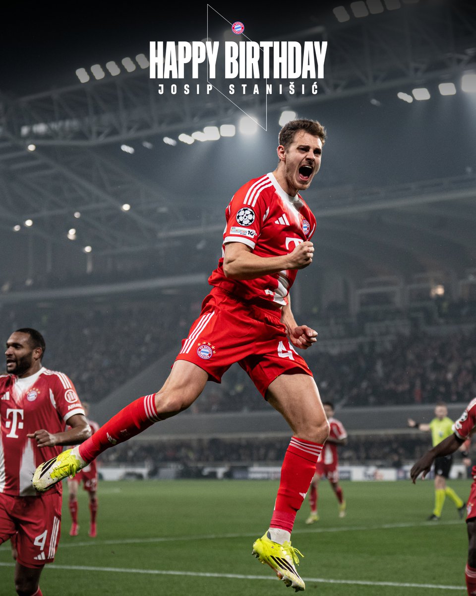 FCBayern's tweet photo. 𝑴𝒖̈𝒏𝒄𝒉𝒆𝒏 𝒖𝒏𝒅 𝒅𝒆𝒏 𝑭𝑪 𝑩𝒂𝒚𝒆𝒓𝒏 𝒊𝒎 𝑯𝒆𝒓𝒛𝒆𝒏 ❤️🤍

Ois Guade zum 2️⃣6️⃣. Geburtstag, Stani! 🥳 https://t.co/LaWVfV2wkG