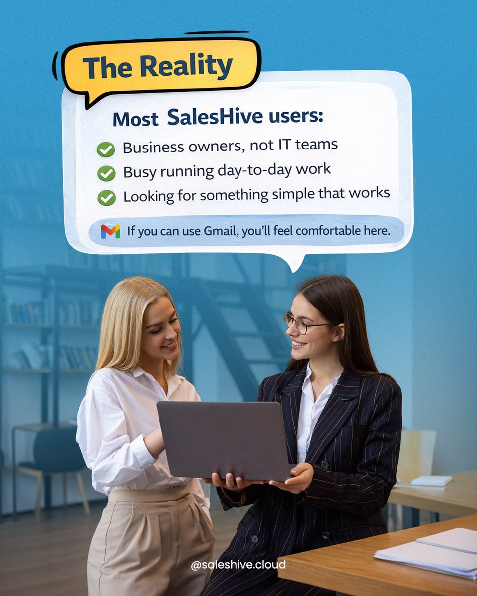 saleshivecrm's tweet photo. You don’t need to be technical to use a CRM.
SalesHive is designed to feel familiar from day one —
so you can focus on your business, not the software.
#crm #CRM #salescrmsoftware
#cloudbasedcrm #simplecrm https://t.co/kz6x4zcoiY