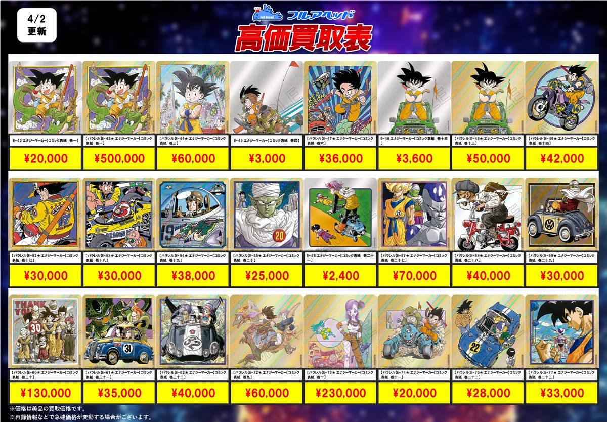フュージョンワールド完全引退品まとめ売り 🐉ドラゴンボールフュージョンワールド🐉 ✨買取表更新しました