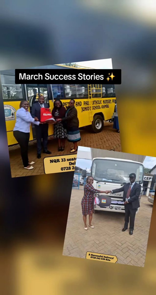 maryritamakena's tweet image. MARCH Success Stories!!! A big Thank You to my Customers! Don't be left behind! Be part of our Success Stories in April! 
Call / Whatsapp 0728242039
#ritatrucks 
#TransportSolutions 
#IsuzuTrucks