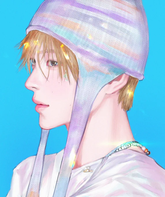 트위터에 도는 그림 후보정법이 예쁘길래 있던그림 꺼내와서 입혀보기..