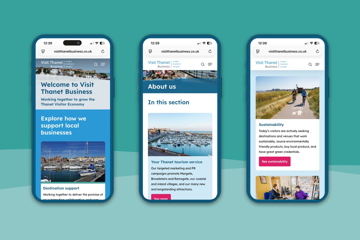 luvthinks's tweet photo. We are thrilled to announce the launch of the new Visit Thanet Business website. Working with Thanet District Council’s Tourism Team, we’ve transformed their website into a high-performance hub designed to support their local businesses. Read more here: https://t.co/e08CwbU64n https://t.co/bri0UjO8ah