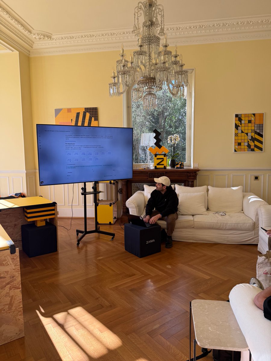 raycashxyz's tweet photo. Two days at the @zama Builder Villa. Two confidential payment solutions from @valerioHQ. One for humans, one for machines. https://t.co/O0O6uKYnGE