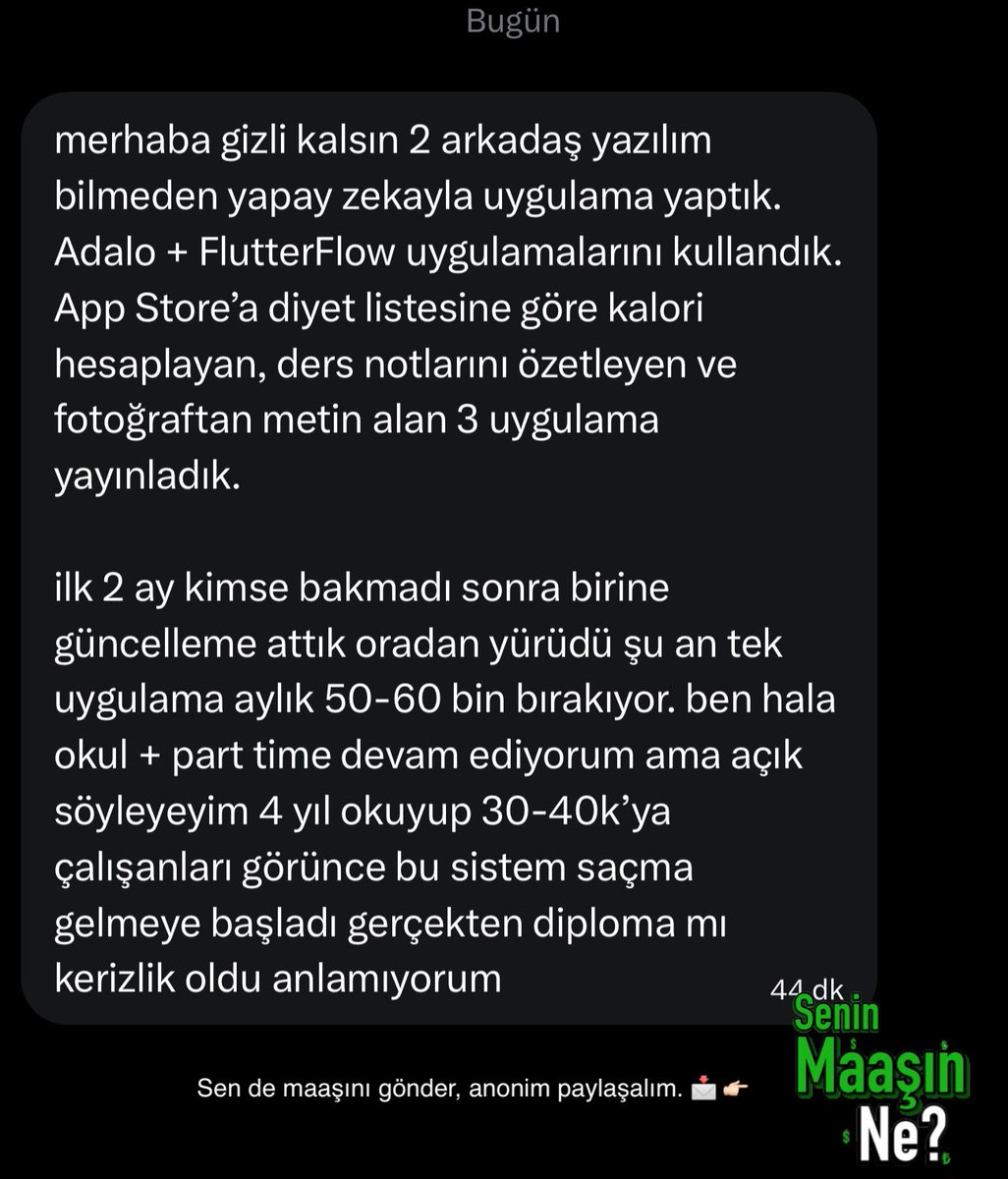 Senin Maaşın Ne? 💸 tweet media
