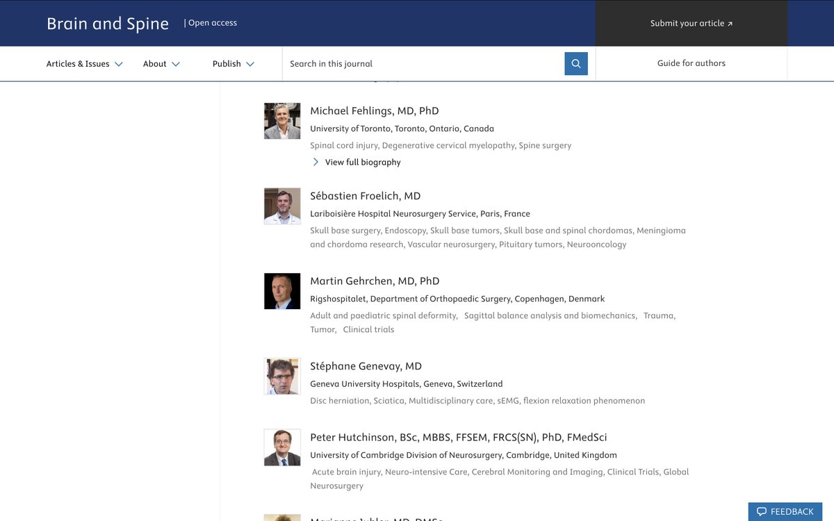 Neuro_IC's tweet image. Many congratulations to our co-Founder @DrMofatteh on joining an outstanding group of neurosurgeon colleagues, including @pja_hutch &amp;amp; @DrFehlings as a Board Member of @BrainSpineJ (@EANSonline50)🔽
sciencedirect.com/journal/brain-…

#Neurosurgery #AcademicSurgery #MedicalLeadership #EANS