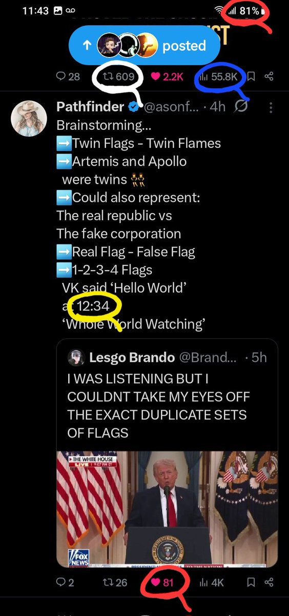 DeanDavis33's tweet image. 💥8️⃣1️⃣ #EightOne 🪞
6️⃣0️⃣9️⃣ #SixZeroNine 
5️⃣5️⃣8️⃣ #FiveFiveEight 
😏 #WhatAreTheOdds 😁
1️⃣3️⃣ #OneTwoThreeFour