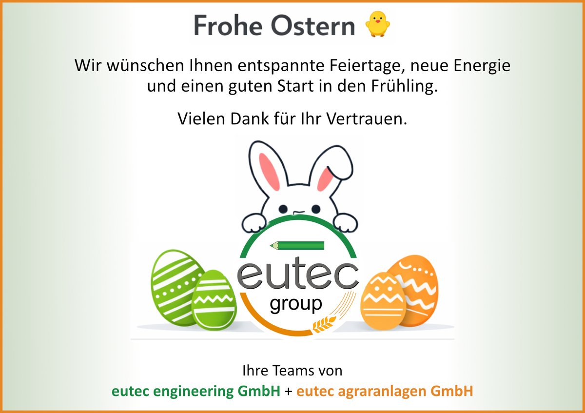 eutecgroup's tweet photo. Wir wünschen allen schöne und sonnige Feiertage!

#Ostern #FroheOstern #Frühling #Feiertage #Danke https://t.co/G2F5Alj0UY