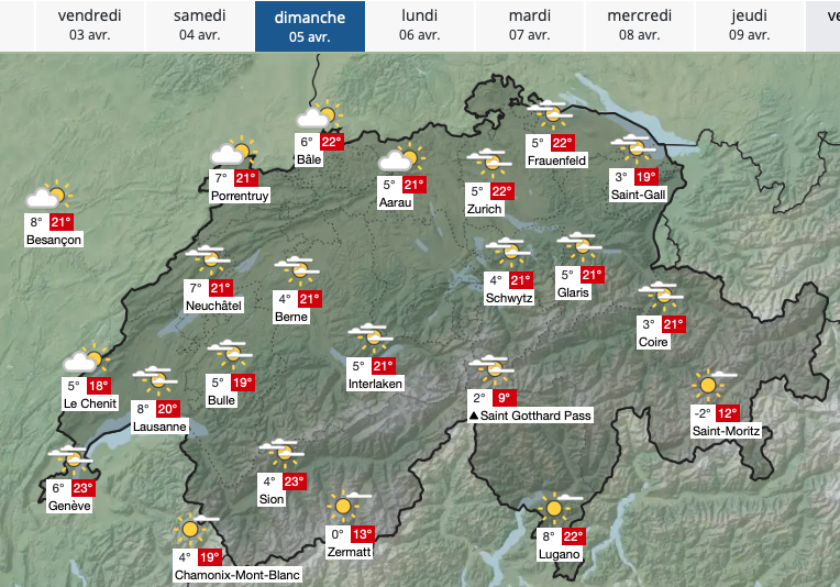 meteonewsSA's tweet photo. Les #gelées étaient à nouveau légion en ce début de journée en #Suisse avec même -5 #degrés mesurés à #Viège! Un peu de patience toutefois puisqu'un air #estival flottera pour #Pâques avec des pointes à plus de 20 degrés en plaine! https://t.co/jOLjrGp1BL (vd) https://t.co/R07UGHZ9kG