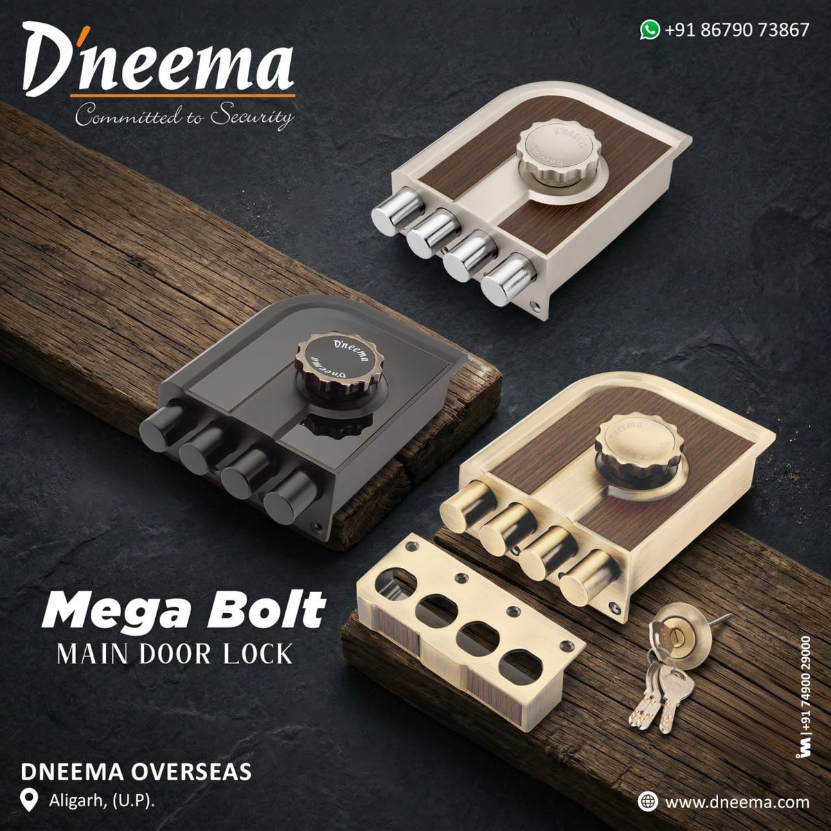 ibais_hardware's tweet photo. D'NEEMA OVERSEAS - ALIGARH
For enquiry via WhatsApp click:
https://t.co/XpfEjNls09
Mr. Neeraj Agarwal - +918679073867
#DoorLocks #LockSystem #MortiseLock
#DigitalLock #SmartLock #SecurityHardware
#HomeSecurity #DoorHardware #HardwareFittings #SafetyFirst #SecureHome https://t.co/hCxnB5wkHe