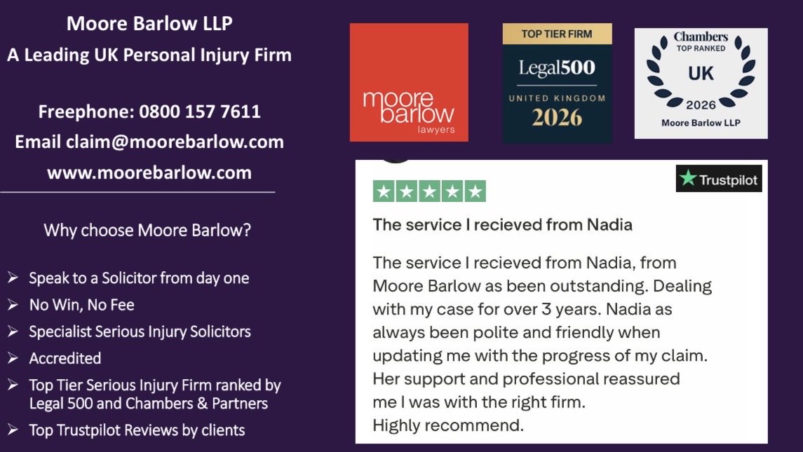 MBinjury's tweet image. We are delighted that our colleague Nadia has received from our client a Five Star TrustPilot Review demonstrating the excellent professional legal service we provide to our clients. Contact us if we can help you. 

☎️0800 157 7611 

#Accident #Claim #Compensation #Fatal4
