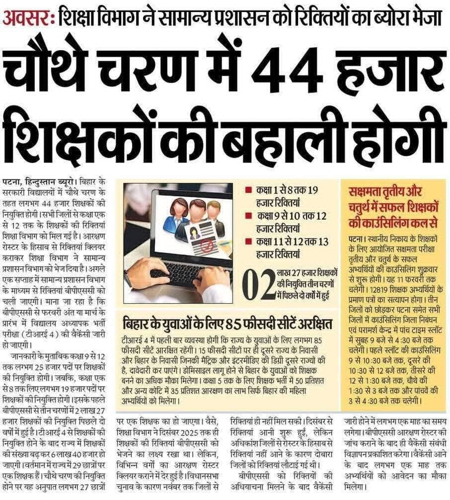 बिहार शिक्षक भर्ती मंच tweet media