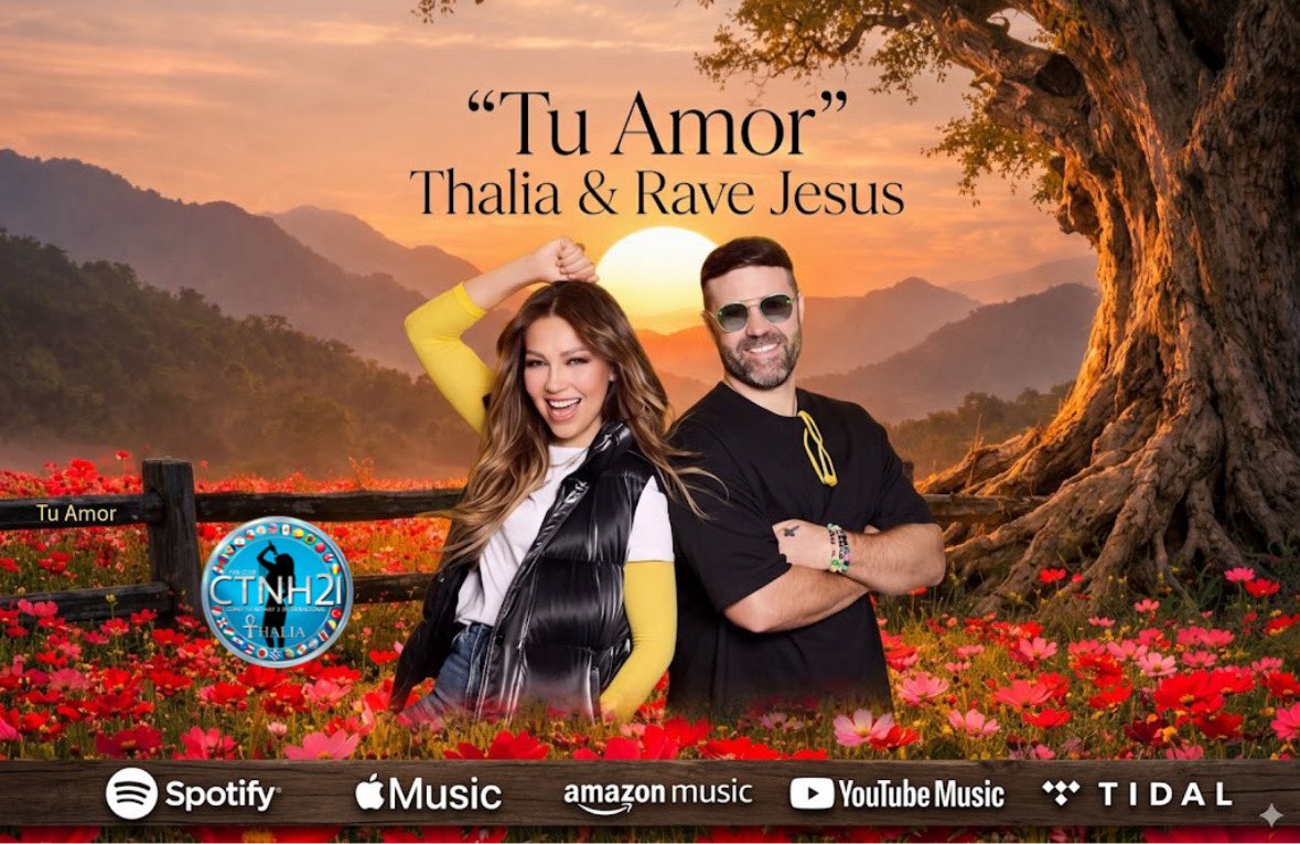 thalia_ctnh2EMX's tweet photo. 🌼🍃ESTE MIÉRCOLES súbele el volumen a #TuAmor de @thalia y @ravejesusmusic por Spotify➡️ https://t.co/O5GkKNUpgD… Disfruta de esta hermosa alabanza, una canción trasformadora y llena de amor, DALE PLAY en esta Semana Santa. Disponible en Plataformas Digitales.
@thalia_fcctnh2 https://t.co/cDjzDXJkfy