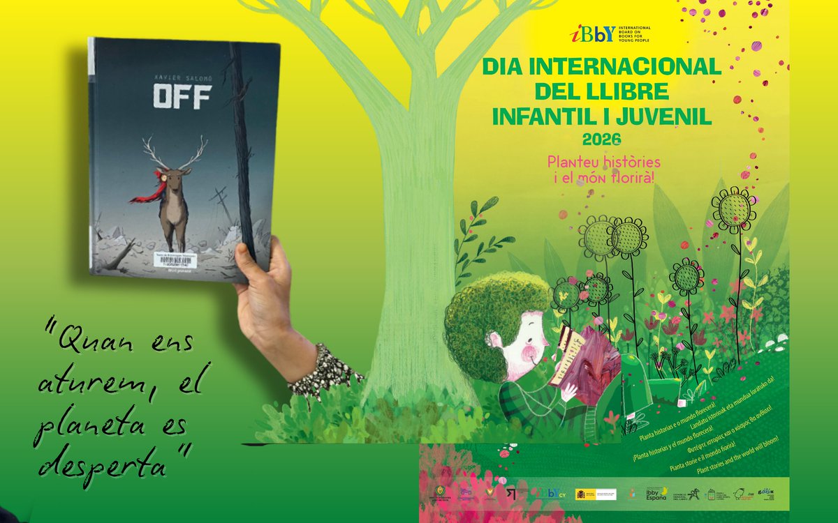 bibliotequesSBD's tweet photo. Planteu històries i el món florirà! 🌱📚Celebrem el 2 d’abril, Dia Internacional del Llibre Infantil i Juvenil, escampant històries i desitjant que els seu missatge poderós arreli ben endins. #2abril #diaLIJ #icbd2026 @ibbycat_consell https://t.co/msRfFniHJW