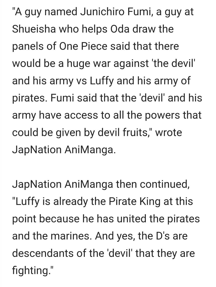 KohliTalksOP's tweet photo. Just saw a 10+ year old One Piece "leak" 👀 #ONEPIECE1179 

It talks about a final war against a "devil" figure ( IMU ), an army with multiple Devil Fruit powers, and Luffy uniting everyone as Pirate King. 🔥

Feels kinda similar to the Final Saga now… but not claiming it’s real 🤔

Coincidence or were fans cooking early?