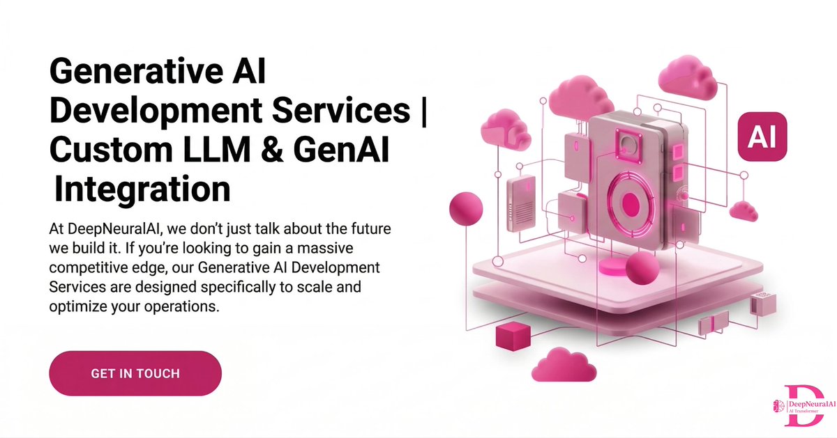 deepneuralaidna's tweet photo. DeepNeuralAI builds the future with Generative AI Development Services. Gain a massive competitive edge through Custom LLM &amp; GenAI Integration designed to scale and optimize your operations. https://t.co/46OmKCjiQD