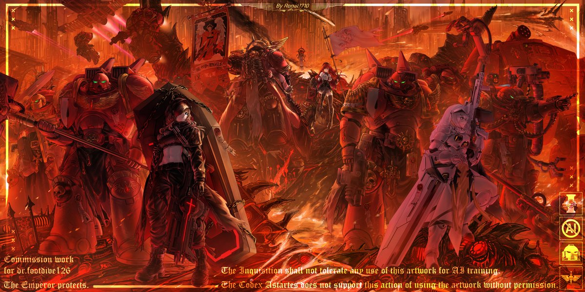 Angel of Blood.
Goddess of Victory.
Extermination of Heresy !
#NIKKE #ニケ #Warhammer40k