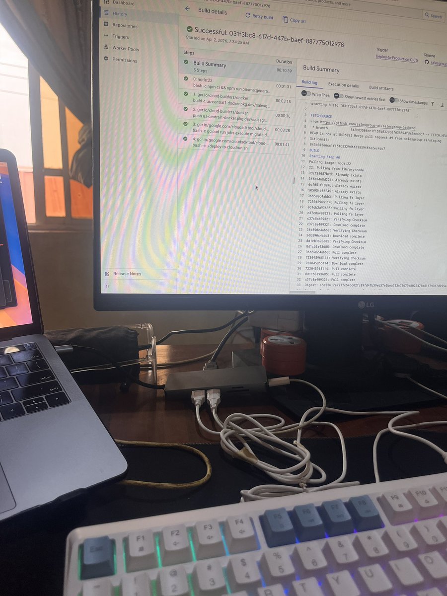 talk_to_yinka's tweet photo. GM GM, successful deploy to Production
#GCP #Cloud #platformEngineer #dev https://t.co/xM6PiHKwdD