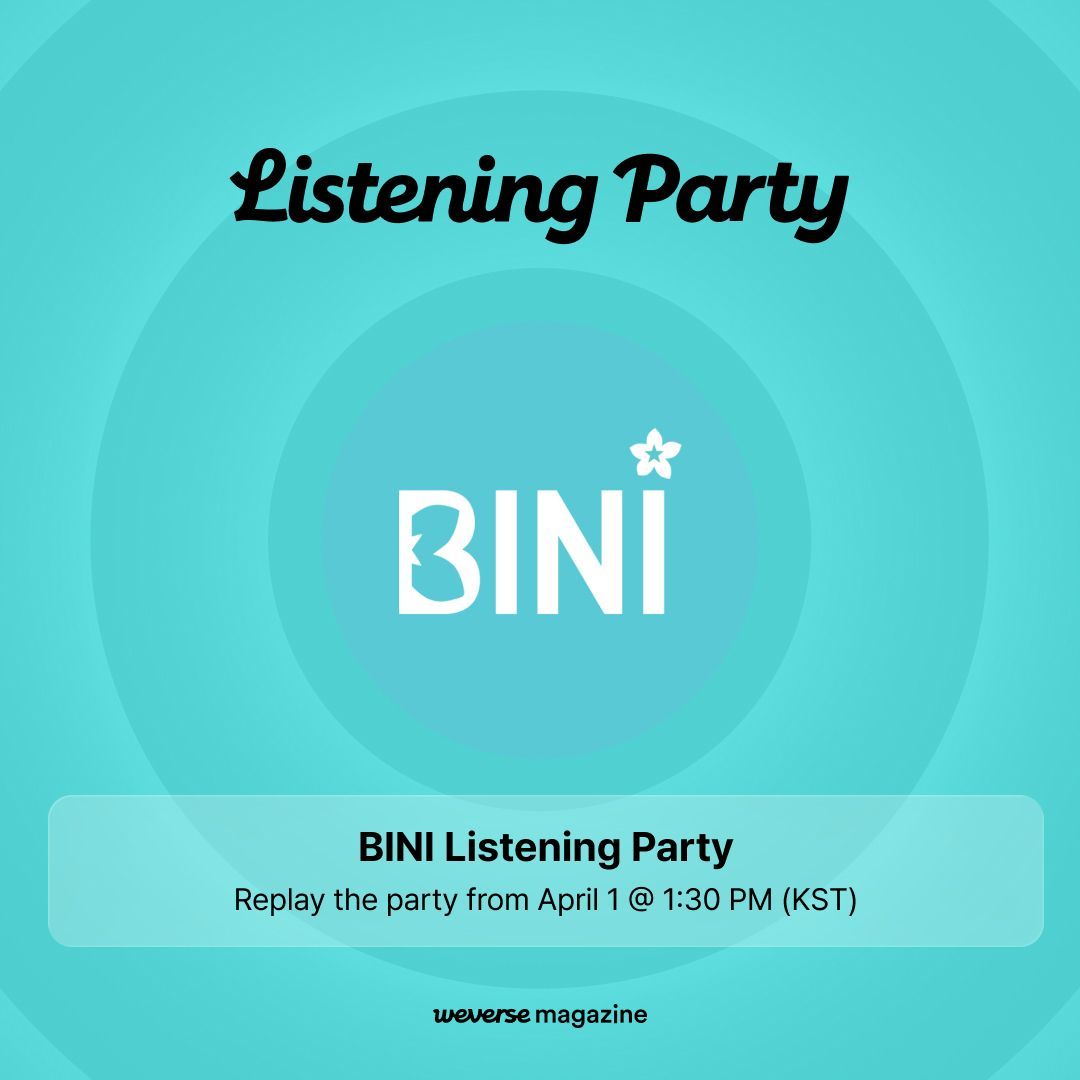 weverseofficial's tweet photo. [Weverse Magazine] BINI 리스닝 파티 다시 듣기
BINI Listening Party Replay
BINI Listening Party をもう一度聴く

BINI’s First Listening Party

KOR: https://t.co/tRGSDaaNKH
ENG: https://t.co/hWJCrruXdC
JPN: https://t.co/2sc90dO6fA

#위버스 #Weverse 
#위버스매거진 #Weverse_Magazine https://t.co/cHRdjY4lhx