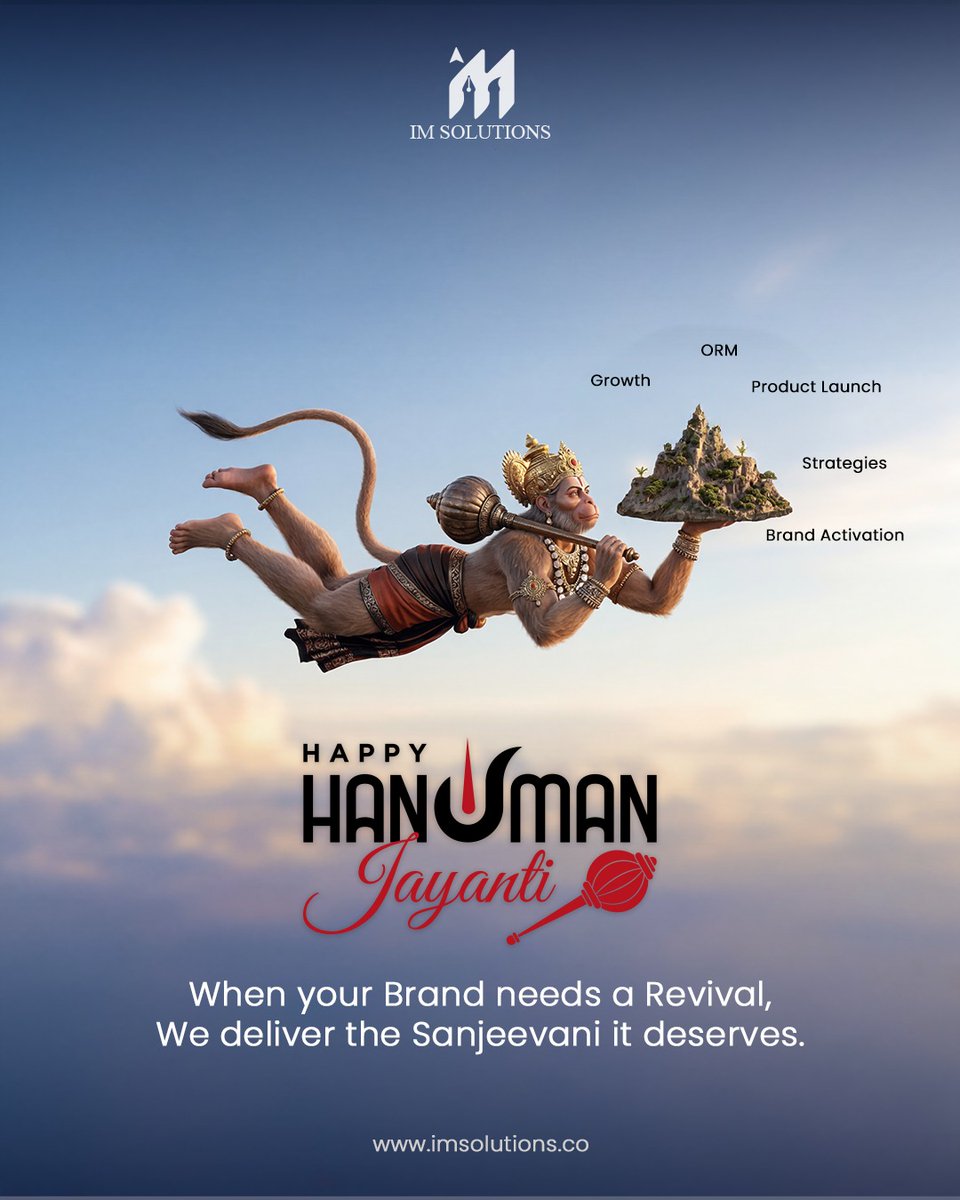 IMSolution70916's tweet photo. Strength. Devotion. Limitless growth.
Let your brand ascend with unwavering purpose and unmatched power.

Happy Hanuman Jayanti!

#HanumanJayanti #FestiveVibes #BrandGrowth #IMSolutions #ScaleWithPurpose https://t.co/8CAaK0m9vy