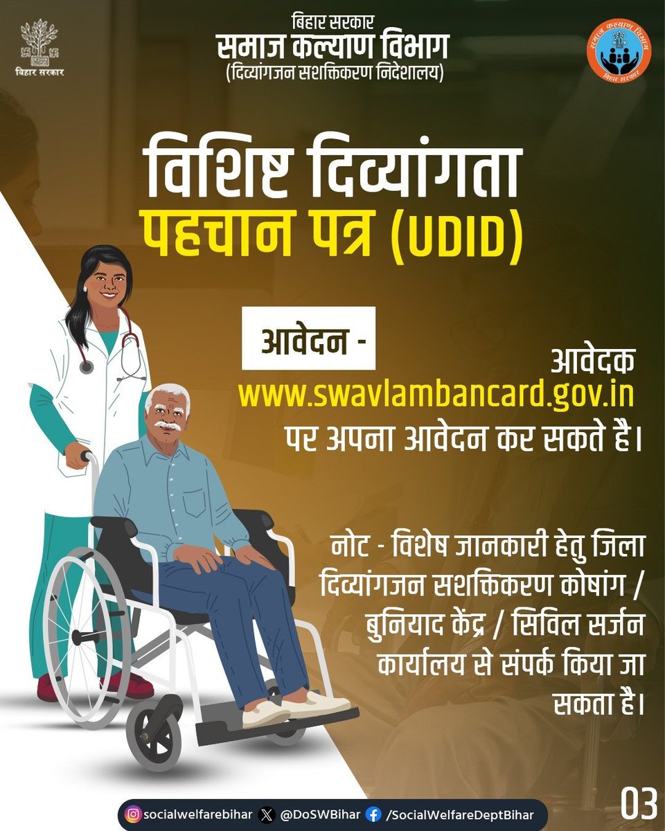 Social Welfare Department, Bihar tweet media