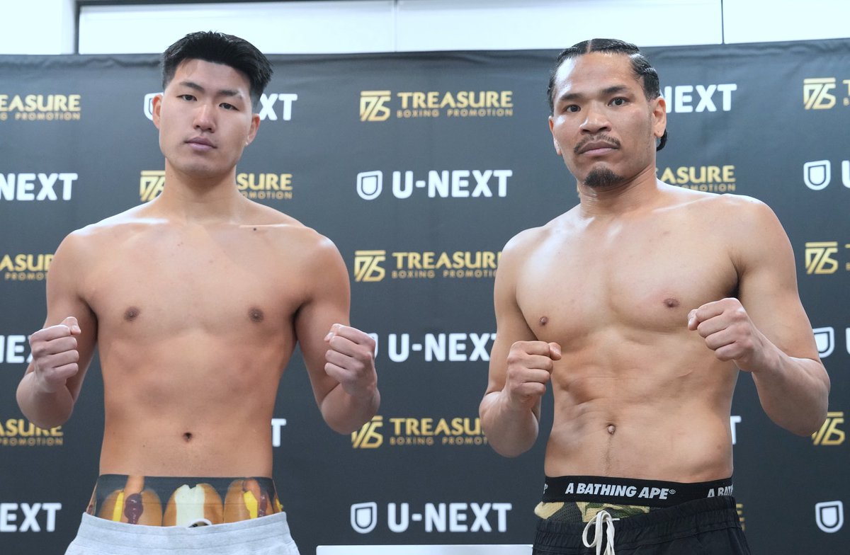 TB_PROMOTION's tweet photo. TREASURE BOXING PROMOTION 12

両選手計量クリア✨

■第2試合
ミドル級 8回戦
細川チャーリー忍🇯🇵
vs
黒部竜聖🇯🇵
@ryusei__boxing

📸 @NaokiFukuda65

@masayukiito0630
@UNEXT_fight

📅 開催日：2026年4月3日（金）
📍 会場：後楽園ホール
🕔 開場：17:15
🕕 開始：17:45～
📺 放送：U-NEXT

主催：TREASURE BOXING PROMOTION
共催：TEIKEN PROMOTIONS Inc.

🎫 チケット（税込）
RS席：50,000円
S席：30,000円
A席：20,000円
B席：10,000円
当日立ち見：7,000円（50枚予定）

🛒 チケット販売
TREASURE BOXING PROMOTION公式サイト
https://t.co/2CoTilOBpf