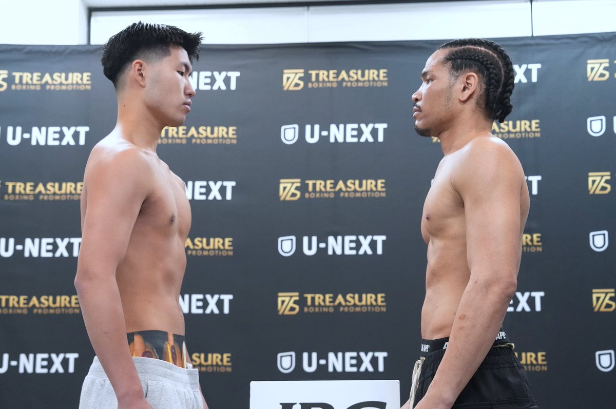 TB_PROMOTION's tweet photo. TREASURE BOXING PROMOTION 12

両選手計量クリア✨

■第2試合
ミドル級 8回戦
細川チャーリー忍🇯🇵
vs
黒部竜聖🇯🇵
@ryusei__boxing

📸 @NaokiFukuda65

@masayukiito0630
@UNEXT_fight

📅 開催日：2026年4月3日（金）
📍 会場：後楽園ホール
🕔 開場：17:15
🕕 開始：17:45～
📺 放送：U-NEXT

主催：TREASURE BOXING PROMOTION
共催：TEIKEN PROMOTIONS Inc.

🎫 チケット（税込）
RS席：50,000円
S席：30,000円
A席：20,000円
B席：10,000円
当日立ち見：7,000円（50枚予定）

🛒 チケット販売
TREASURE BOXING PROMOTION公式サイト
https://t.co/2CoTilOBpf