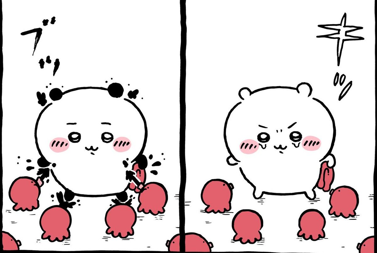 🐻➡️🐼 ((ﾉ∀｀)・ﾟ・｡ ｱﾋｬﾋｬﾋｬﾋｬ #ちいかわ