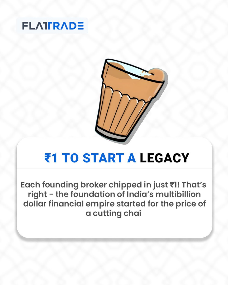 Flattradein's tweet image. From ₹1 under a tree… to a financial giant 🌳💰
That’s how Bombay Stock Exchange began.
Reminder: Big wealth doesn’t start big — it starts consistent.
Your SIP today = your empire tomorrow 📈 

Start your SIPs with us today at Zero Commission! 

#flattrade #zerobrokerage