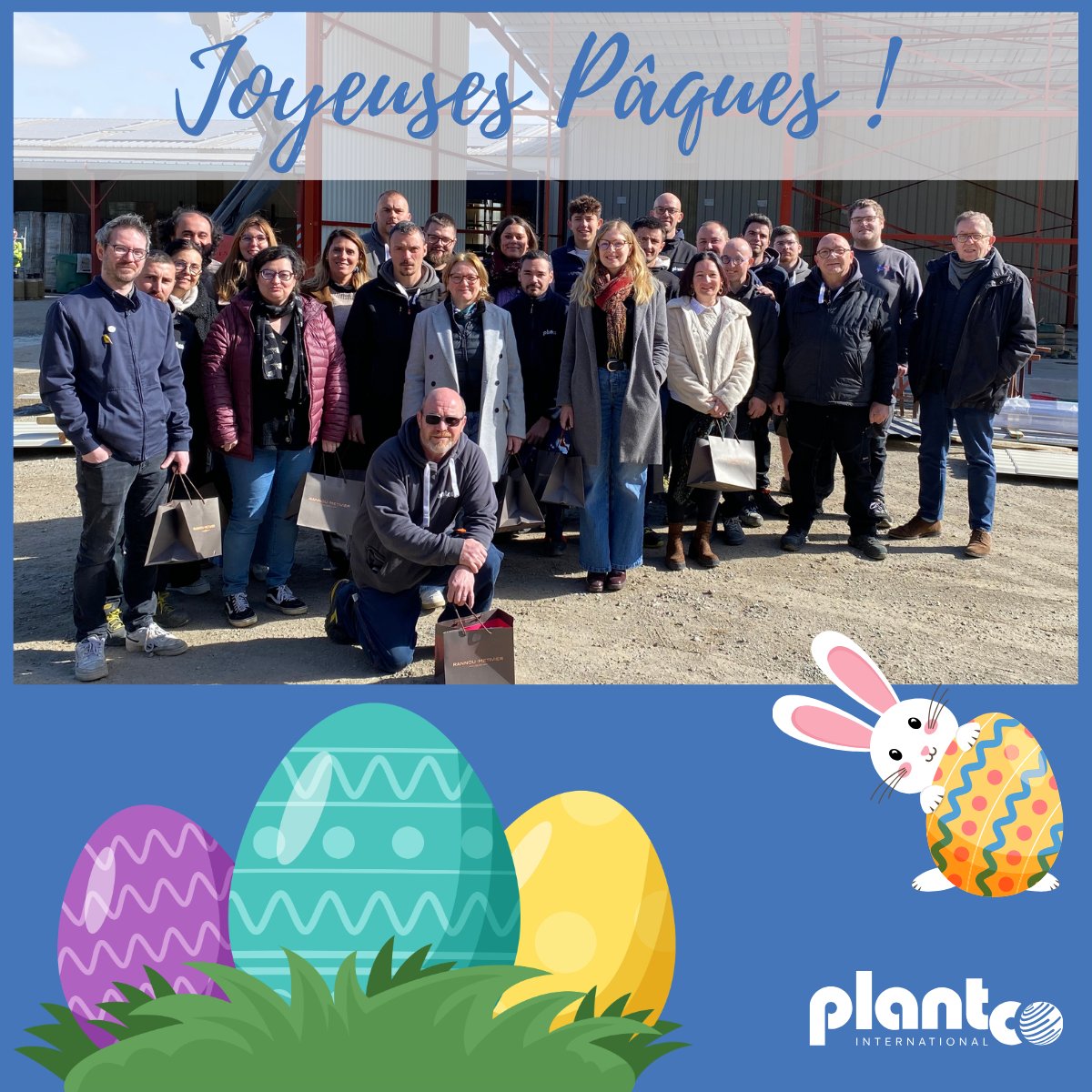 PlantcoFrance's tweet photo. 🐣 Le lapin est passé chez Plantco International ! Nos équipes ont eu droit à une poule en chocolat de la Maison Rannou Métivier 🍫 Joyeuses Pâques à tous🐰 

#JoyeusesPâques #Chocolat https://t.co/rKUrrJy2hr