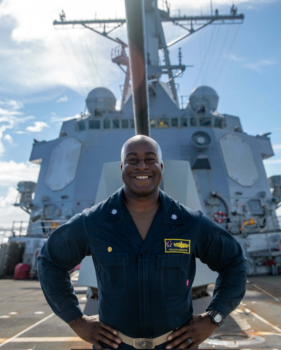 On this day — April 2, 2021.

Commander Kelechi Ndukwe assumed command of the U.S. Navy guided-missile destroyer USS Halsey (DDG-97), becoming the first Nigerian and Igbo-American to achieve this milestone in U.S Navy history. A proud son of Okokoitem, Abia State.

He currently