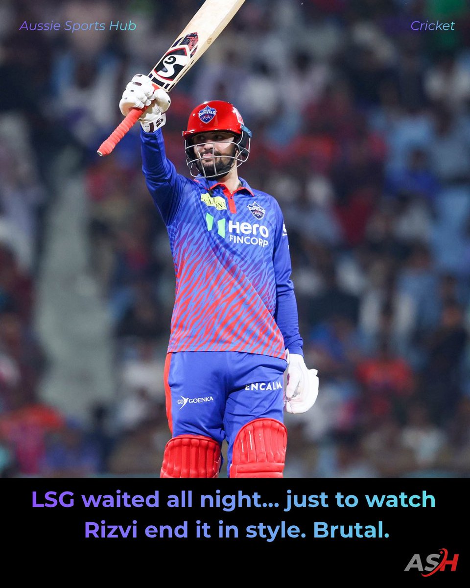 aussiesportshub's tweet photo. Target on the board. Pressure on DC.
Rizvi: “Relax… I’ll finish this.”
47 balls. 70 runs. Zero mercy.
Rizvi cooked LSG properly.
#IPL2026 #DCvsLSG #DelhiCapitals #SameerRizvi #IPL #CricketTwitter #IPLMatch #CricketUpdates #IPLHighlights #T20League #Aussiesportshub https://t.co/vDCA5PCjSG