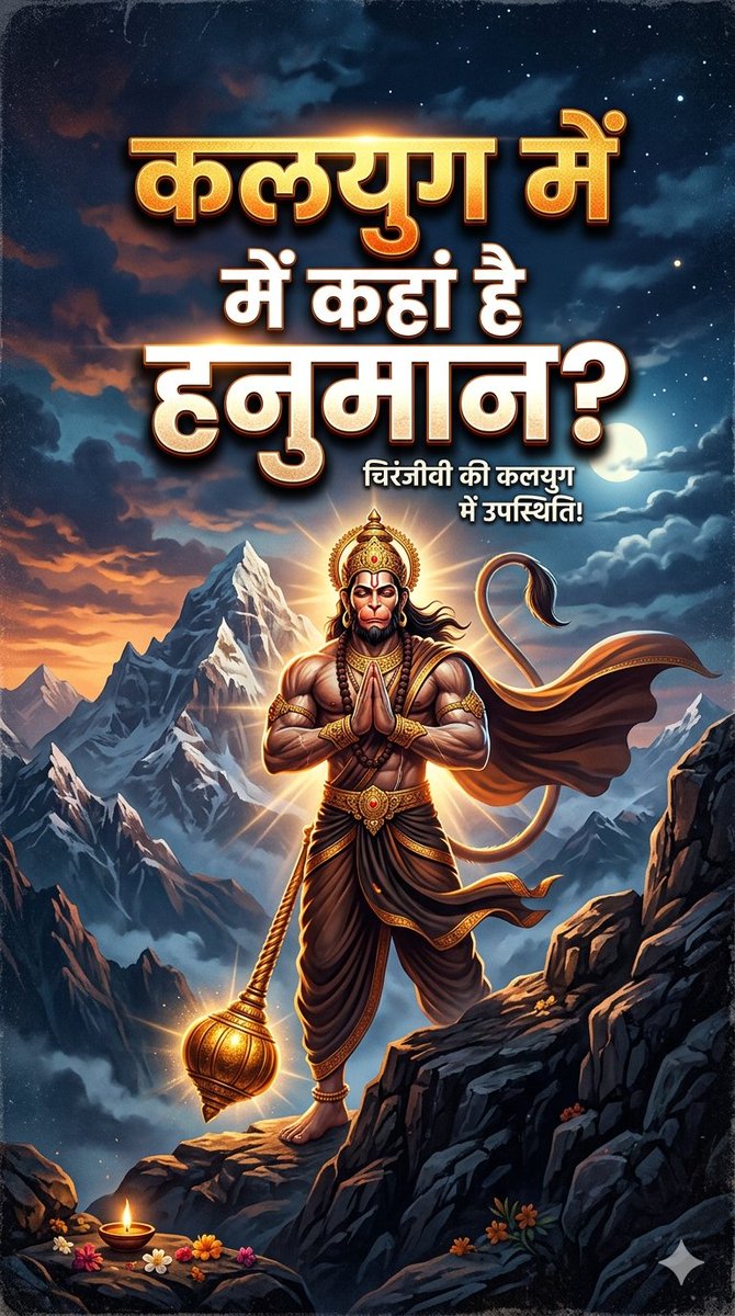NeoSaarthi's tweet photo. क्या हनुमान जी आज भी हमारे बीच हैं? 🔱

सप्त-ऋषियों की तरह पवनपुत्र भी अमर हैं। उनकी उपस्थिति का अनुभव करने के लिए बस सच्चे मन से उन्हें याद करने की देर है। 🚩

कमेंट में लिखें "जय बजरंगबली!" ✨

#HanumanJayanti2026 #Chiranjeevi #SanatanDharma #HanumanJi

https://t.co/YxPHNTPFAe https://t.co/RzJe6TZ20i
