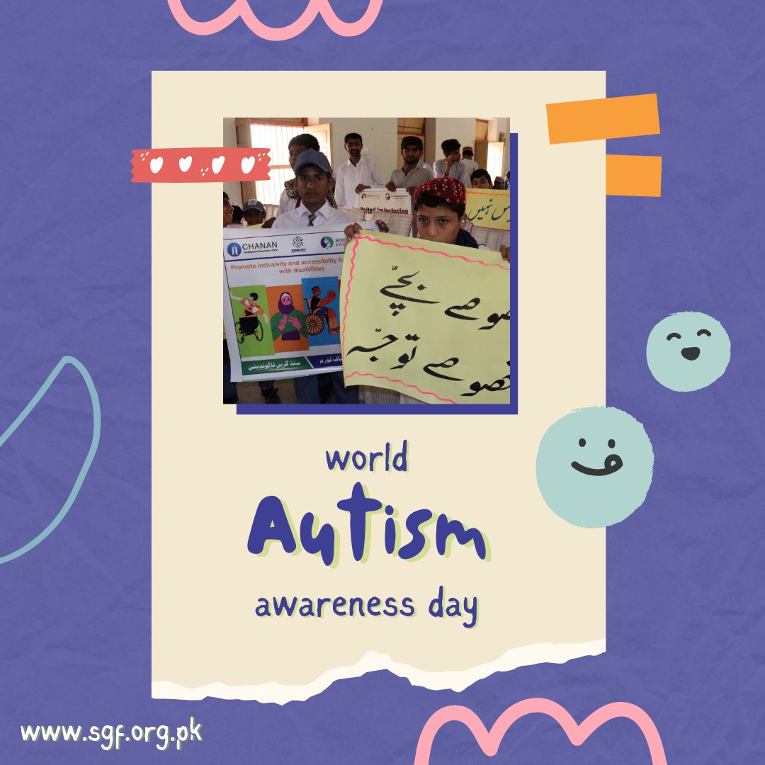 SgfPakistan's tweet photo. Raise Awareness, Spread Understanding

Autism is a different way of seeing the world. Let’s embrace diversity, promote inclusion, and ensure every child feels valued and supported. 

#WorldAutismAwarenessDay #AutismAwareness #Inclusion #EveryLifeMatters #SindhGreenFoundation https://t.co/j4oVKPU9tk
