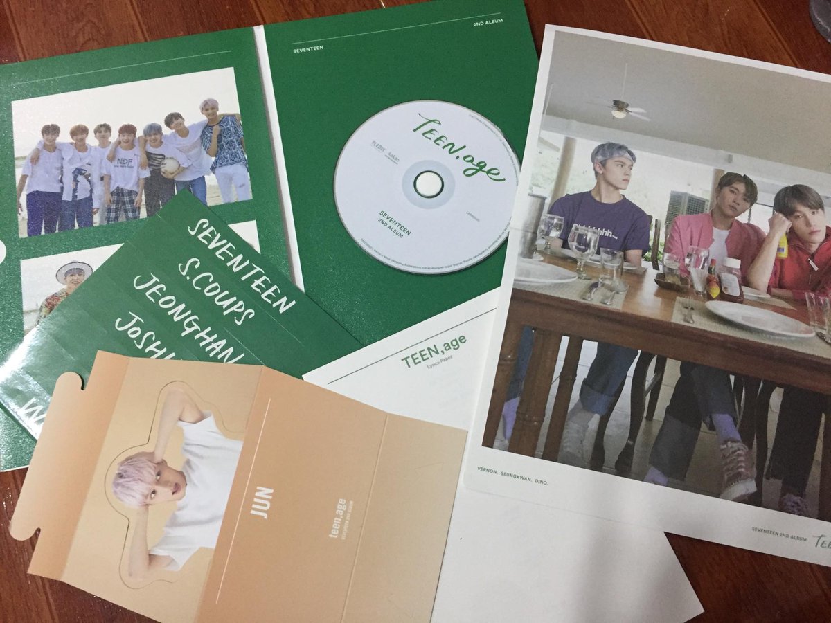 averiacart's tweet photo. wts lfb ph

TEEN,AGE GREEN VER SEVENTEEN 2ND ALBUM

Price: 150 PHP

♡ complete inclusions except photocard
♡ good condition

t. svt sebongs batangas https://t.co/VuUgcC52C6