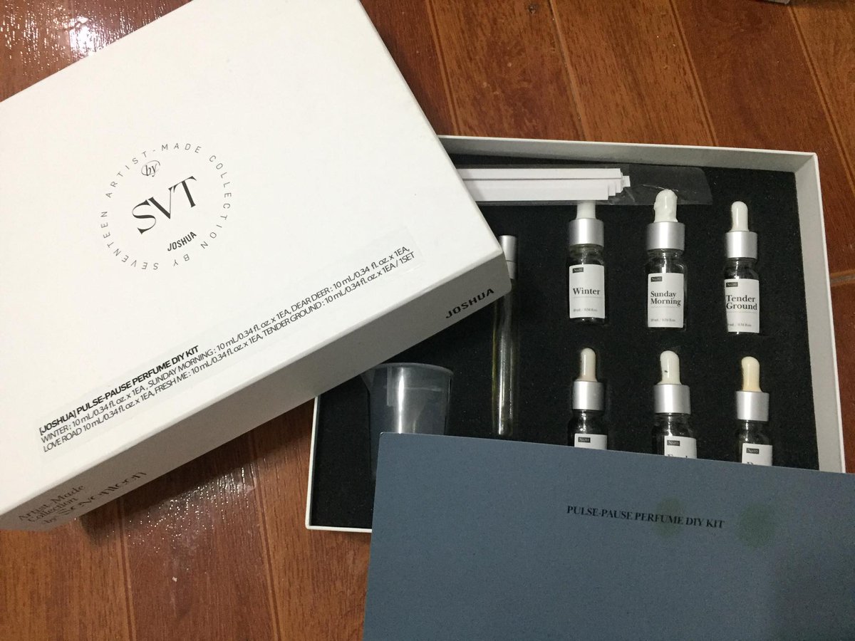 averiacart's tweet photo. [JOSHUA] Pulse-Pause Perfume Diy Kit

Price: 300 PHP

♡ used 
♡ inclusions in the picture

RFS: moving abroad 

t. shua hong svt seventeen sebongs amc artist made collection https://t.co/Y9z1SzYoWi