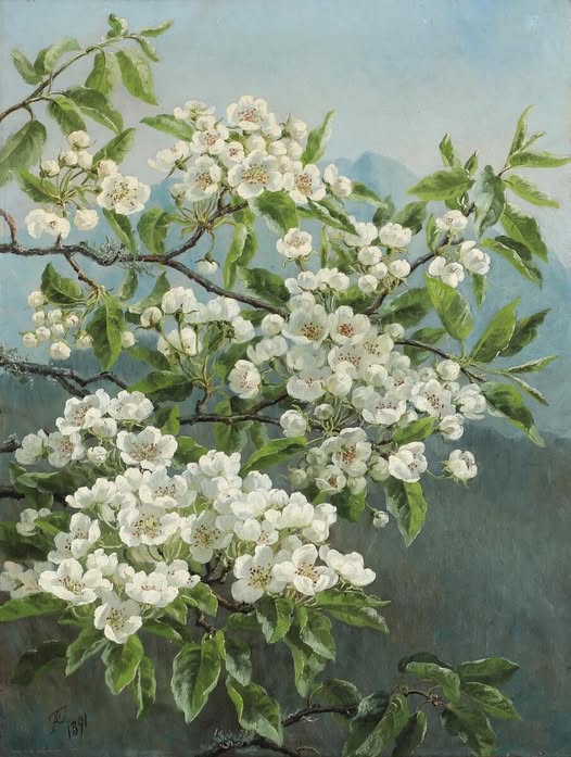 NasonovStan's tweet photo. Anthonore Christensen (Danish painter) 1849 - 1926
A flowering pear tree with the Alps in the background, 1891 https://t.co/D3nFrErenI