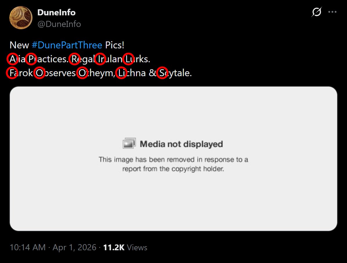DuneInfo's tweet image. I hope everyone realised that my post yesterday was just a bit of fun.
Did anyone spot the hidden clue?

#AprilFools