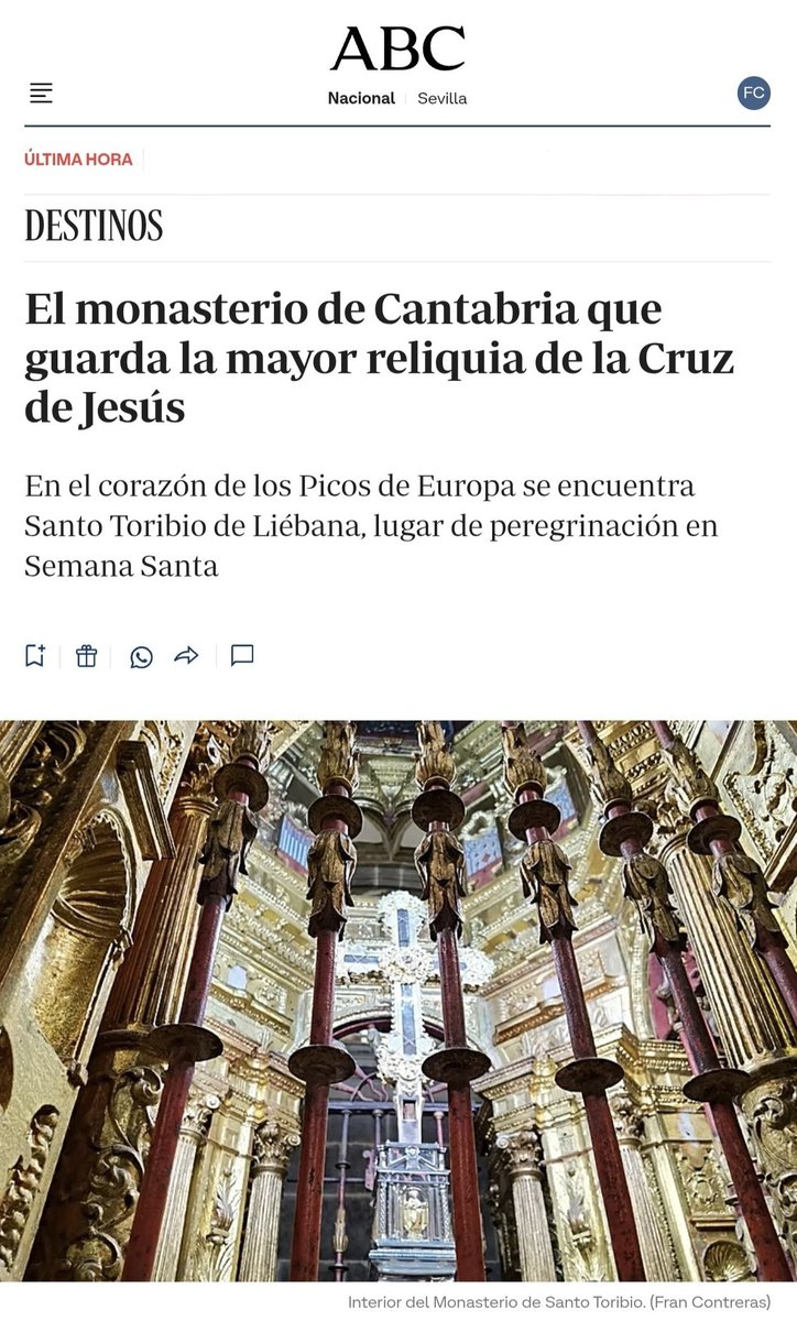 FranContrerasG's tweet photo. Extra! Nuevo reportaje en @abc_es @abcviajar Continúa el viaje por la España Mágica en #ABC #ABCViajar con destinos para #SemanaSanta rumbo a tierras cántabras #Cantabria
#Potes y el Lignum Crucis de Liébana 👇 
https://t.co/cmJj9teZXd https://t.co/EjC8xke5ZK