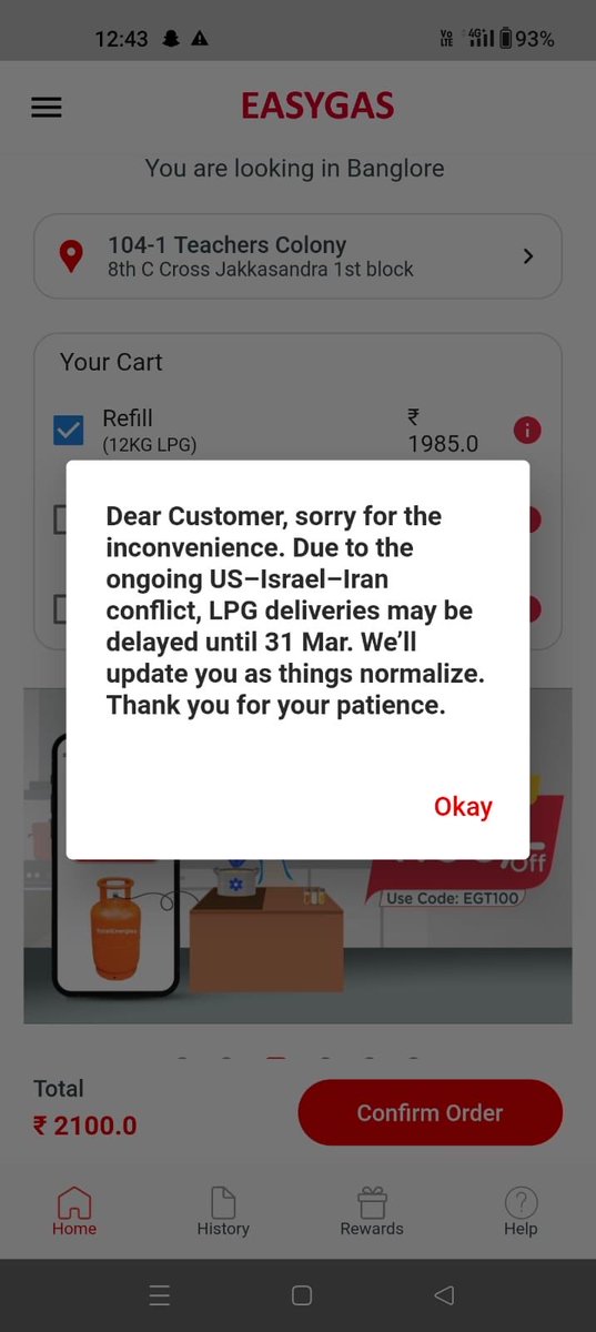 Priyanshusinx27's tweet photo. Facing serious issues with @TotalEnergies EasyGas app. Not able to book LPG for the last 15 days. Earlier we were told booking will open after March 31, now it’s pushed to April 6. No clarity, no support. How are consumers supposed to manage without gas? #LPG #ConsumerRights https://t.co/8LL72fMGH7