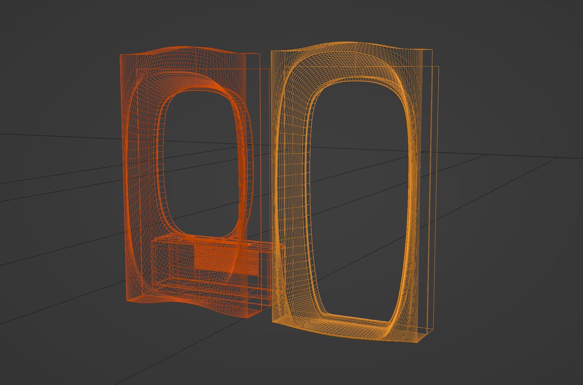Gergeux's tweet photo. @SciFiArchives I built this in 3D during a film production I've been working on last year. This structure looks simple but actually those are very tricky shapes. I had to eyeball it as we didn't have any technical details and it had to be done in a day. https://t.co/KluTn9mzu1