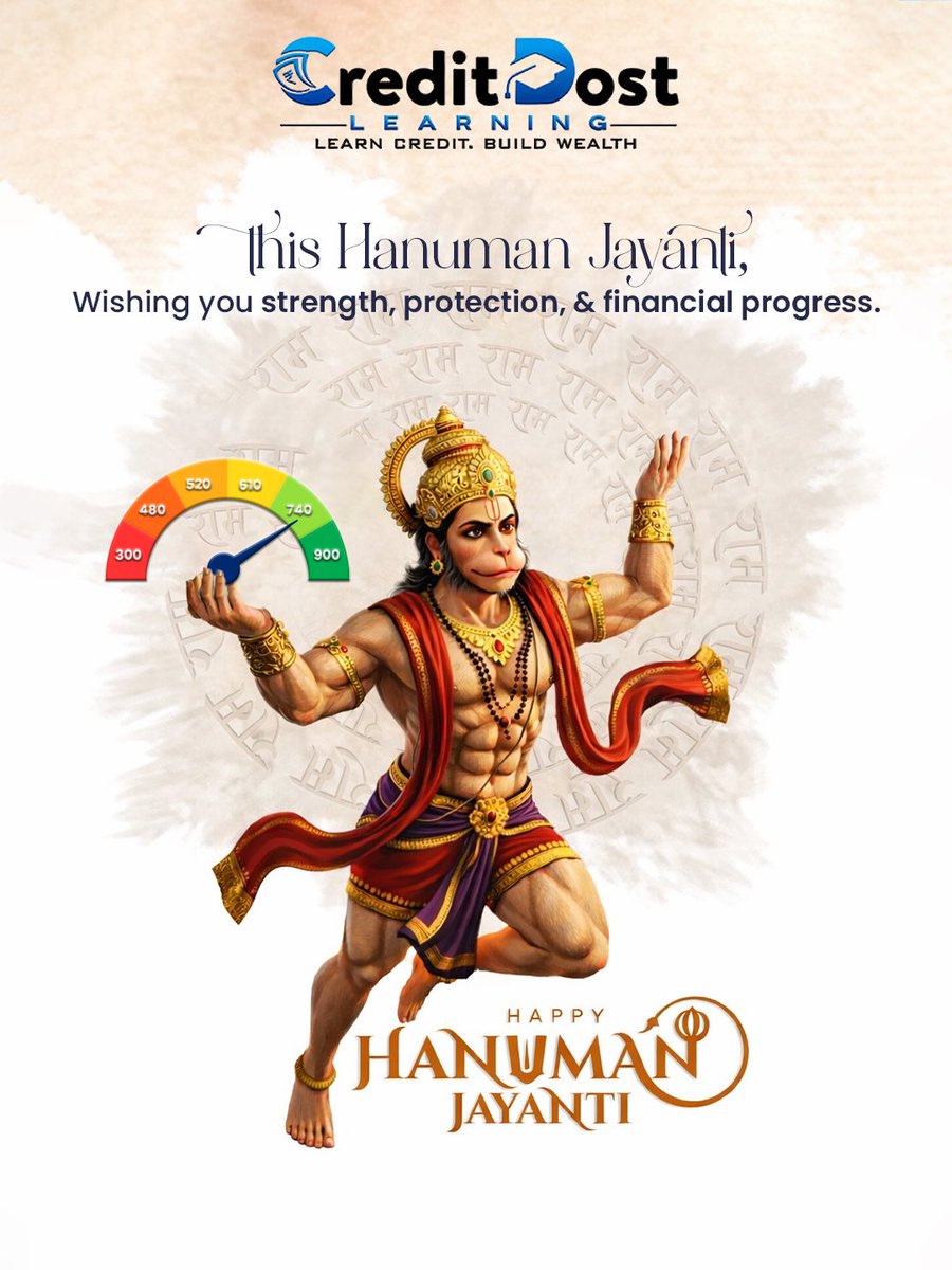 creditdostlearn's tweet photo. Strength comes from knowledge and consistency. 📚 This Hanuman Jayanti, empower your financial journey with the right learning.

#HanumanJayanti #LearnAndGrow #FinancialEducation #MoneyWisdom #BuildWealth https://t.co/MGDGk2gisY