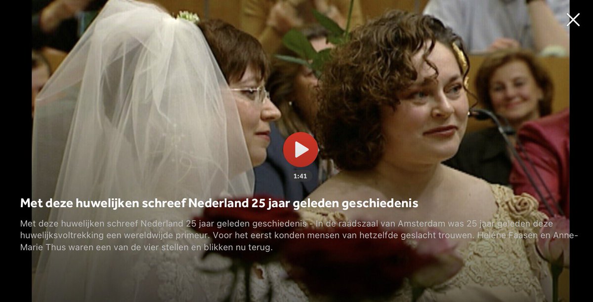 enieleda_m's tweet photo. 25 years ago, the Netherlands (my country) made history when the world's first same-sex marriage was officiated by the Mayor of Amsterdam in City Hall 💗🫡
Yesterday, this was celebrated with 3 new same-sex marriages in presence of our gay PM 🙌

#samesex #marriage #loveislove https://t.co/Wakj9998Zr
