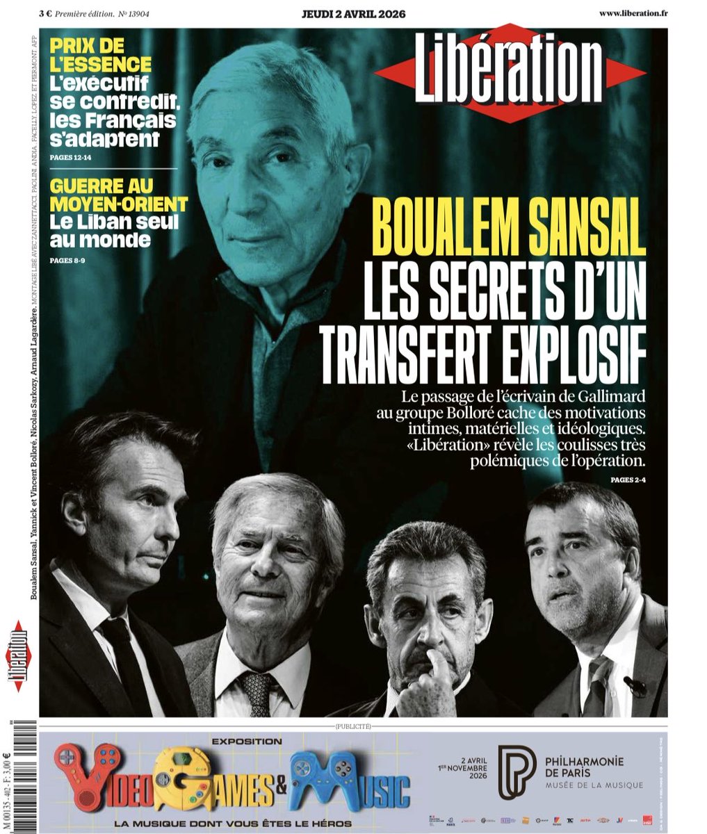 ⁦<a href="/LibeMonde/">Libération Monde</a>⁩ relaie les éléments de langage de la campagne de Gallimard visant à masquer les raisons du passage de B. Sansal chez O, Nora de Grasset 
Gallimard, l’Élysée et le Quai ont tenté d’ entraver la mobilisation en faveur de B. Sansal. ⁦<a href="/Benedetti65/">Benedetti arnaud</a>⁩ #Sansal