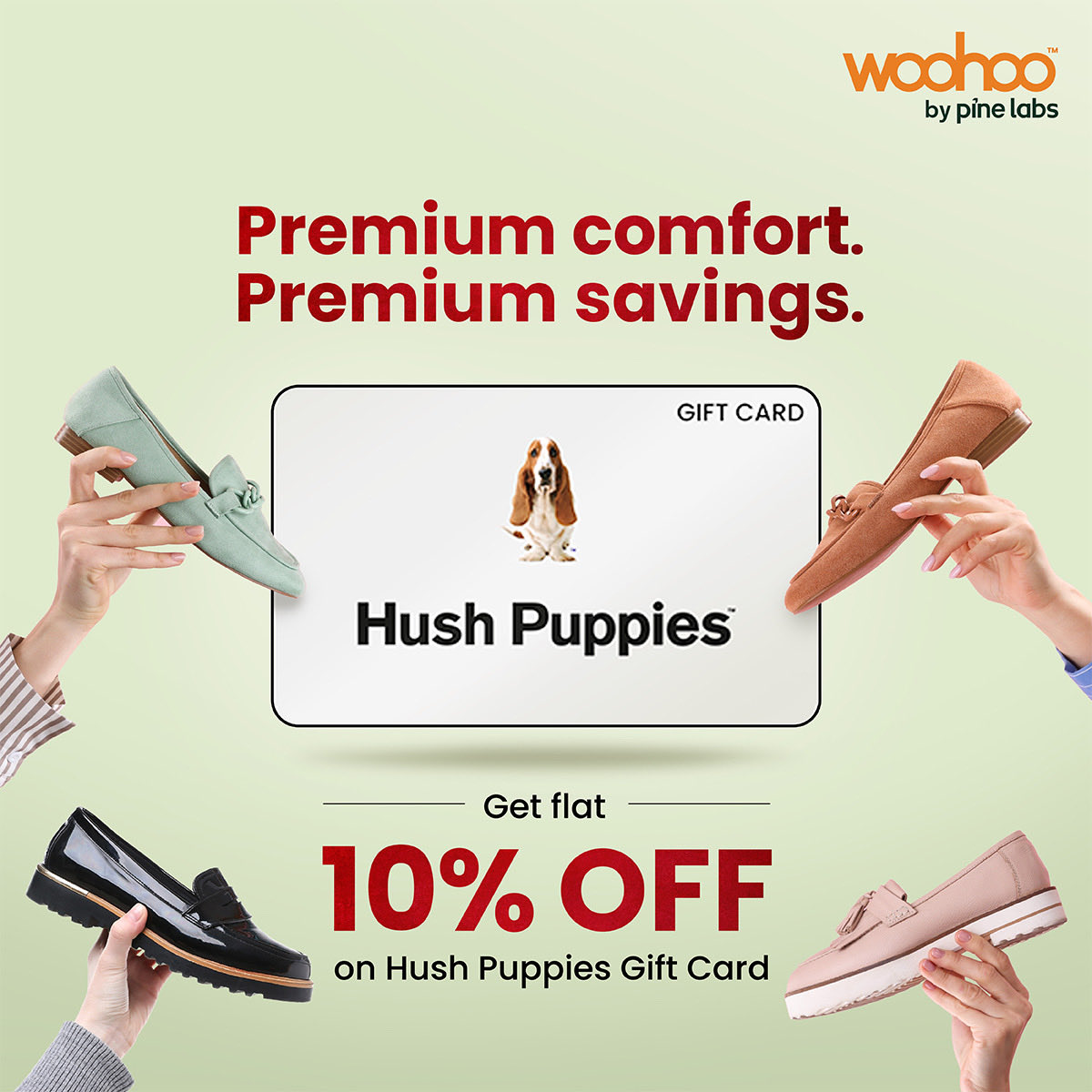 woohoogifting's tweet image. Know someone who loves Hush Puppies? 🐾

Gift them a Hush Puppies Gift Card &amp;amp; save FLAT 10% on Woohoo!

Because the best gifts come with savings.

👉 shorturl.at/2SpRv

#HushPuppies #Woohoo #GiftCard #10PercentOff #GiftIdeas #FootwearGift #SmartGifting
