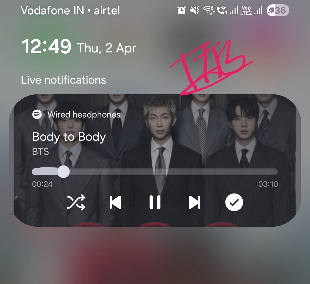 teamindiaforbts's tweet photo. If you r BTS ARMY, I don’t even need to remind you to stream. We r literally known for being streaming monsters so let’s goooo. 

Drop your screenshots of what you r listening right now 👇🔥 https://t.co/Rq5QCrC2aL